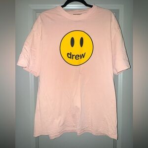 Drew House Peach Color Tee with Smiley